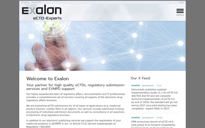Screenshot of exalon.com