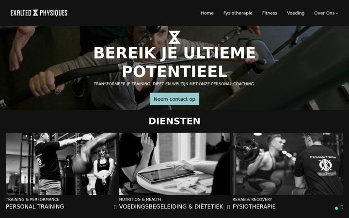 Screenshot of exaltedphysiques.com