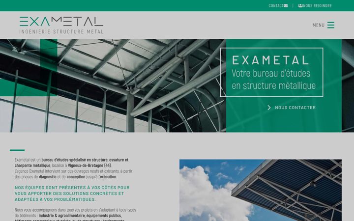 Screenshot of exametal.fr