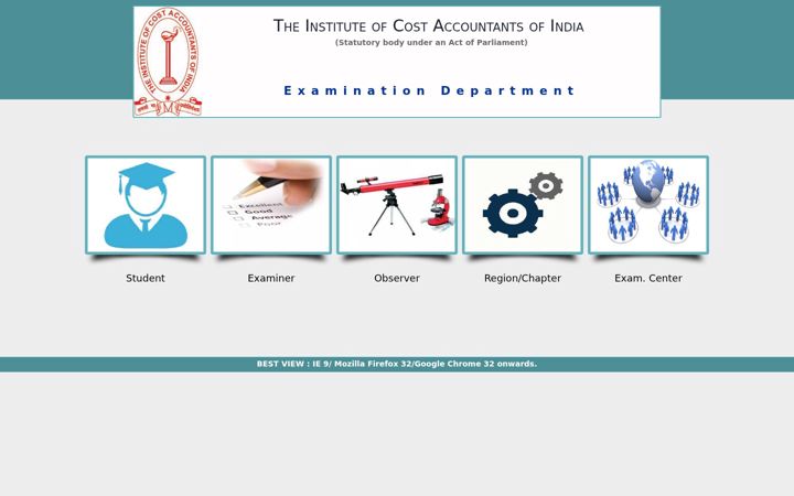 Screenshot ta' examicmai.in