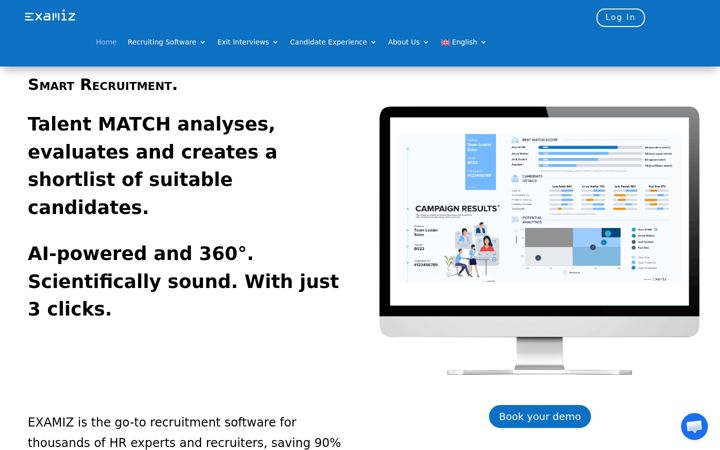 Screenshot of examiz.com