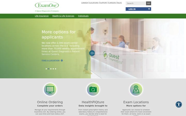 Screenshot of examone.com