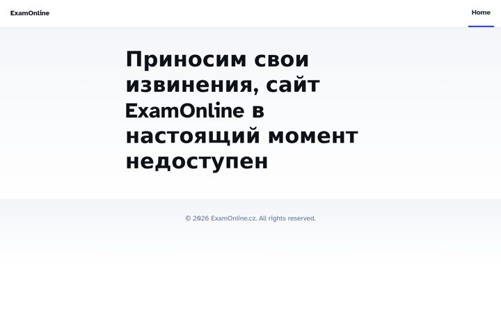 Screenshot of examonline.cz