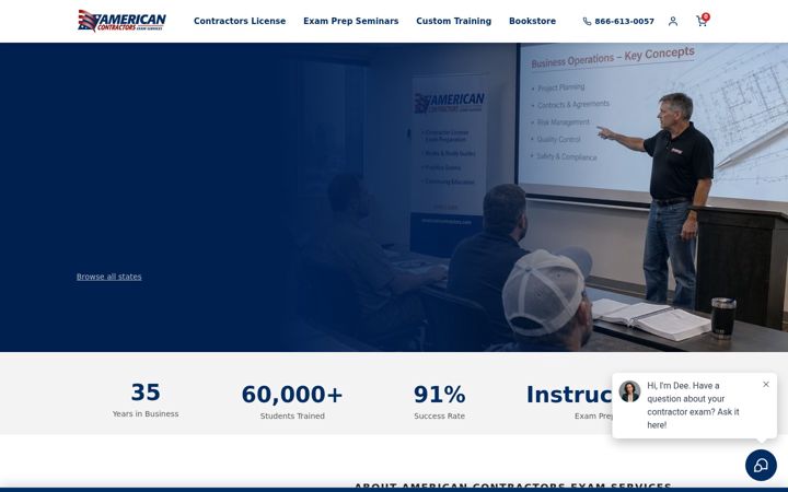Screenshot of examprep.org