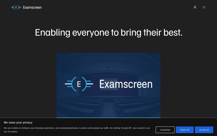 Screenshot von examscreenextra.co.uk