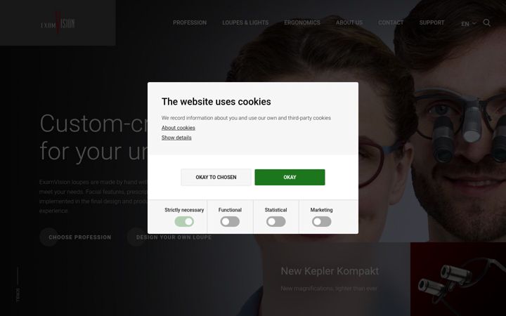 Screenshot of examvision.com