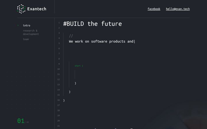 Screenshot of exan.tech