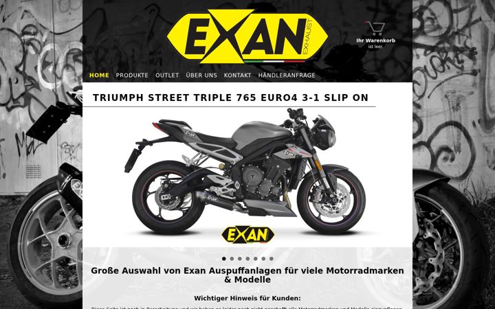 Screenshot of exanauspuff.de
