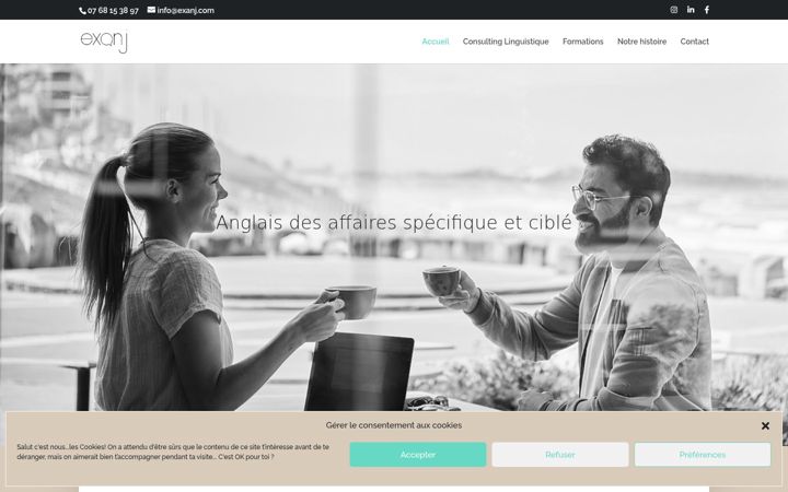 Screenshot of exanj.com