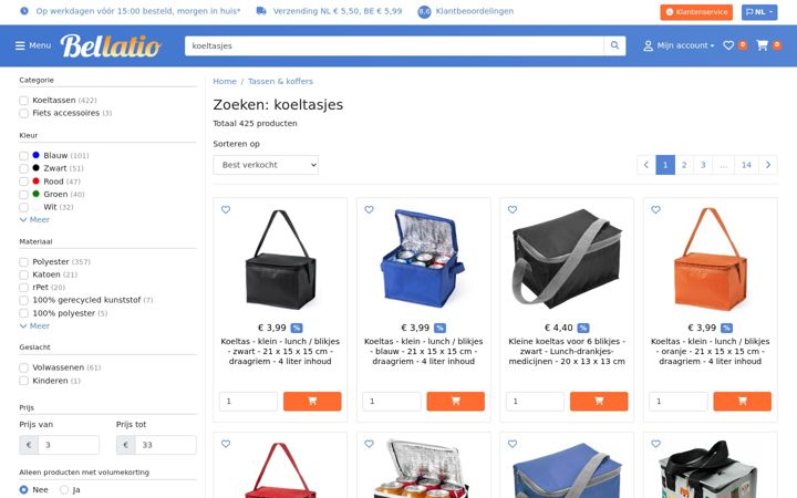 Screenshot of exaonline.nl