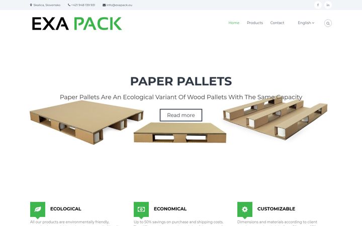 Screenshot of exapack.eu