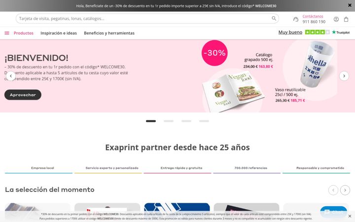 Ekrano kopija exaprint.es