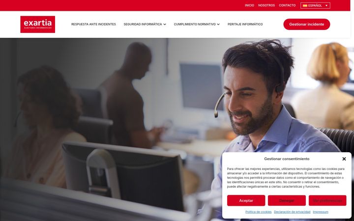 Skjámynd af exartia.net