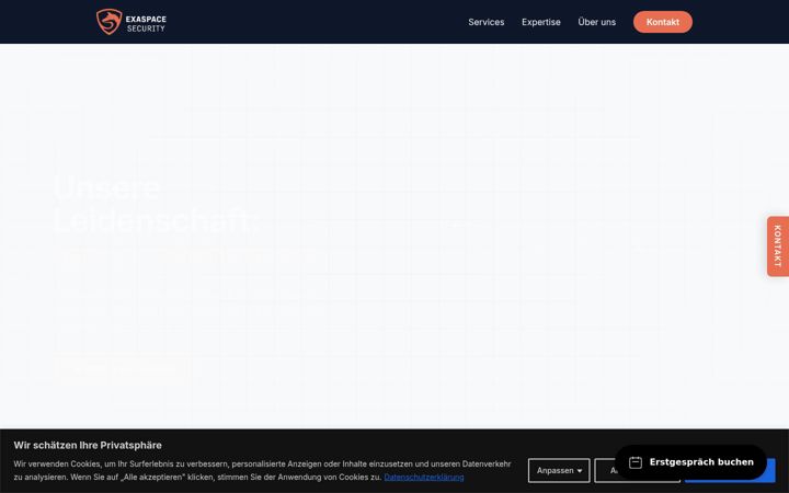 Screenshot of exaspace.de