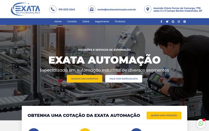 Zrzut ekranu exataautomacao.com.br