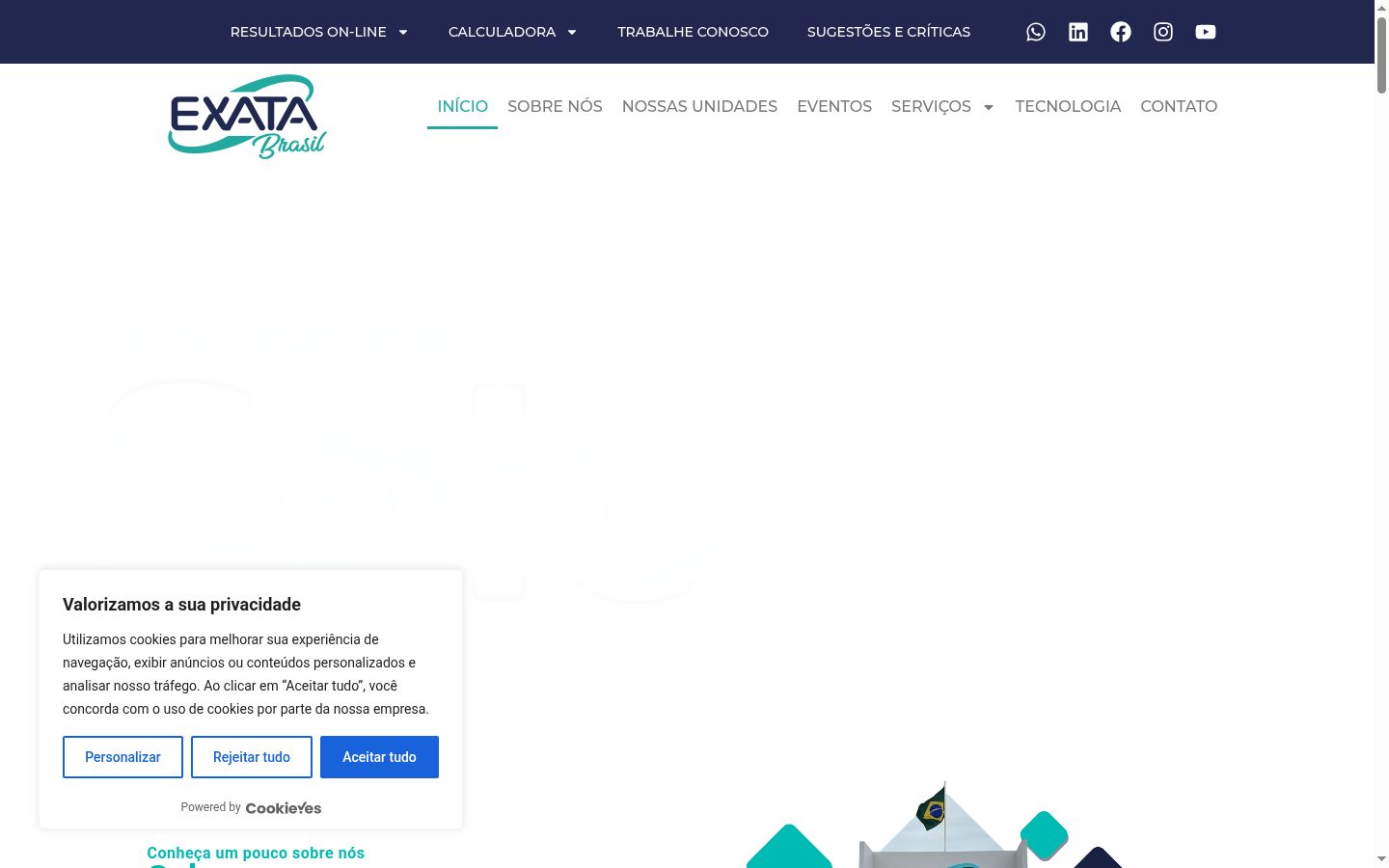 Screenshot des Einwilligungsbanners vor jeglicher Interaktion