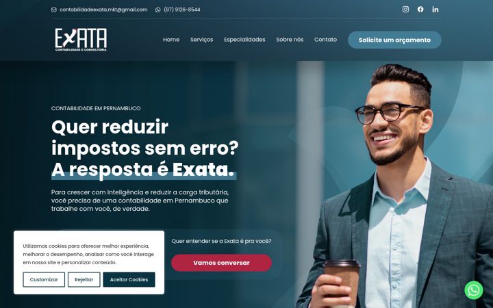Screenshot of exatacb.com.br