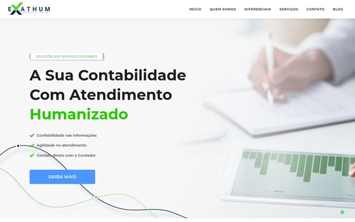 Screenshot of exathumcontabilidade.com.br
