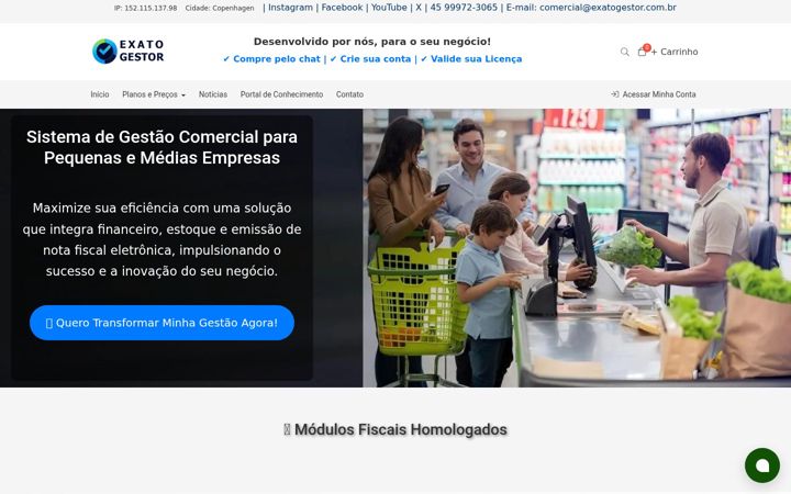 Screenshot of exatogestor.com.br