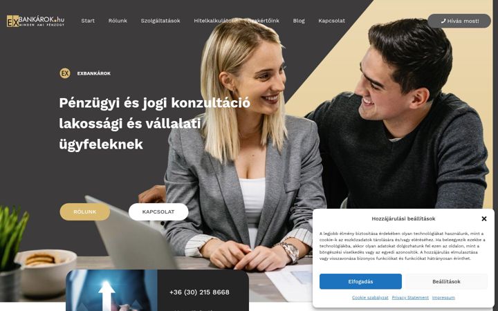 Screenshot of exbankarok.hu