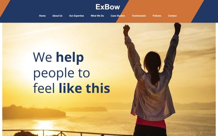 Screenshot of exbow.co.uk