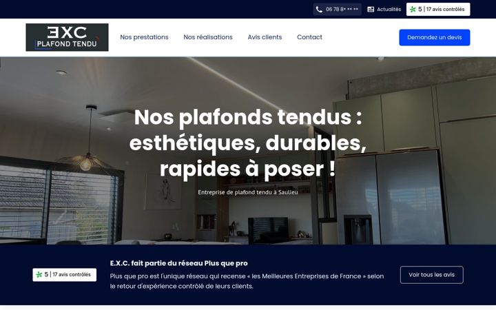 Screenshot of exc-plafondtendu.fr