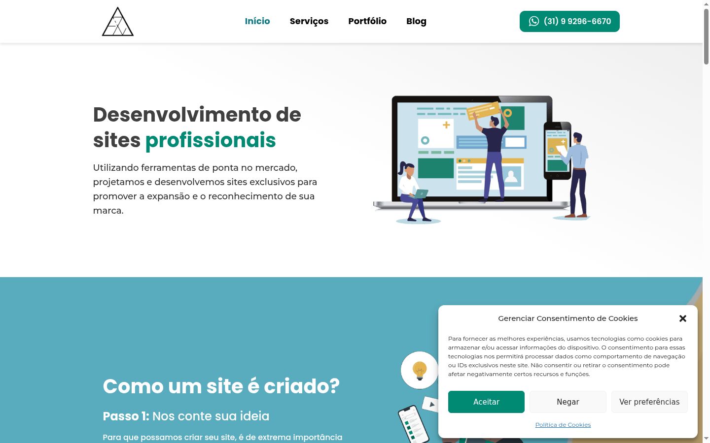 Captura de pantalla del banner de consentimiento mostrado antes de cualquier interacción