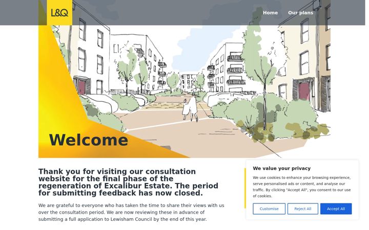 Screenshot of excaliburestate.co.uk