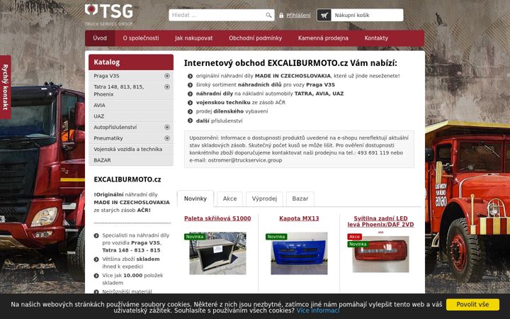 Screenshot of excaliburmoto.cz