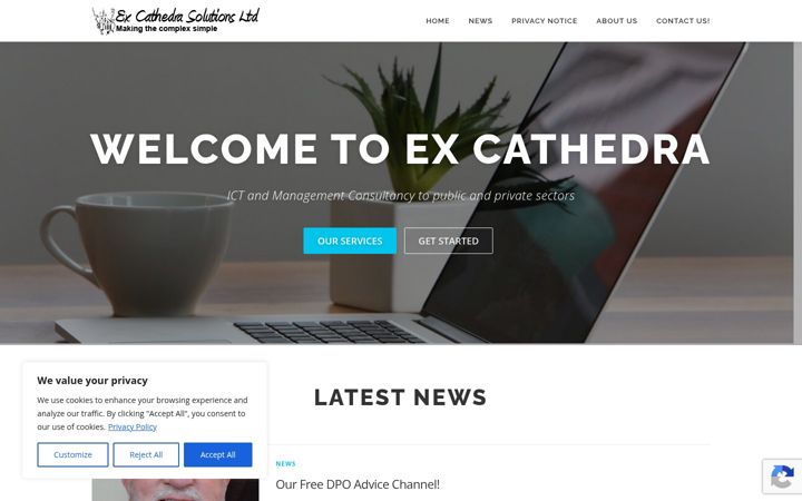 Screenshot of excathedra.solutions