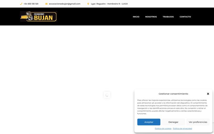 Screenshot of excavacionesbujan.com
