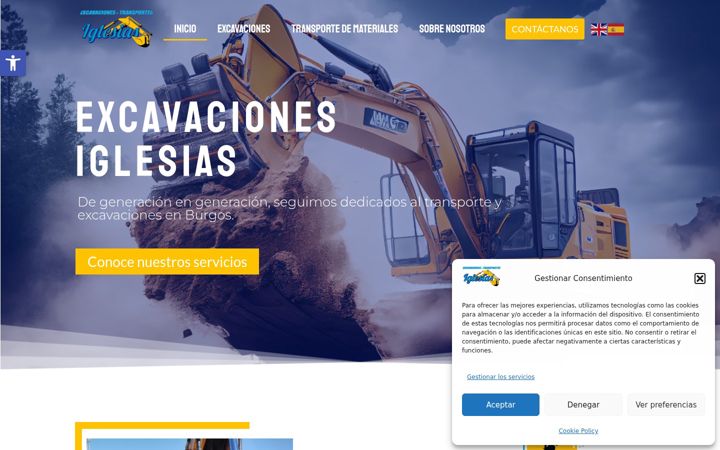 Screenshot of excavacionesburgos.com