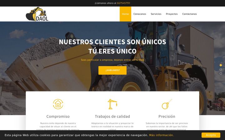 Screenshot του excavacionesdaol.es