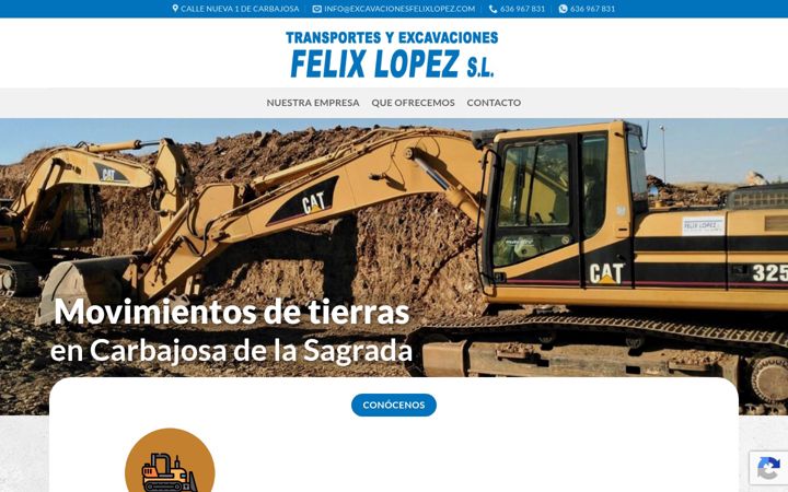Screenshot of excavacionesfelixlopez.com