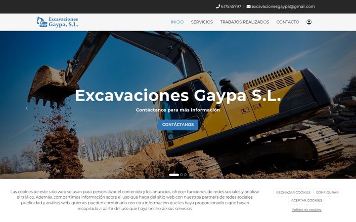 Screenshot of excavacionesgaypa.es