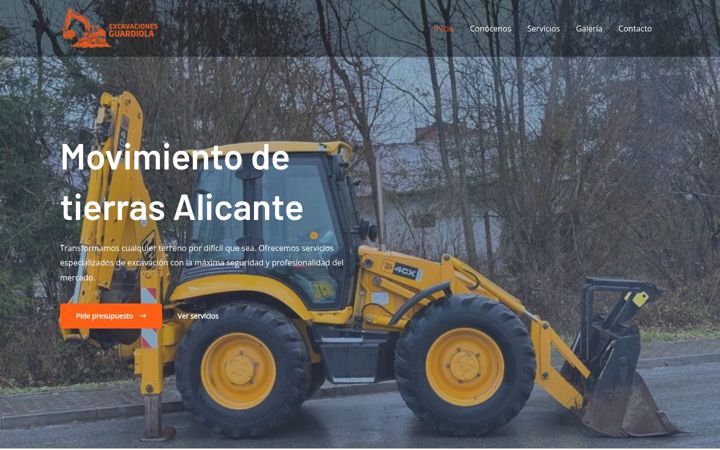 Screenshot of excavacionesguardiola.com