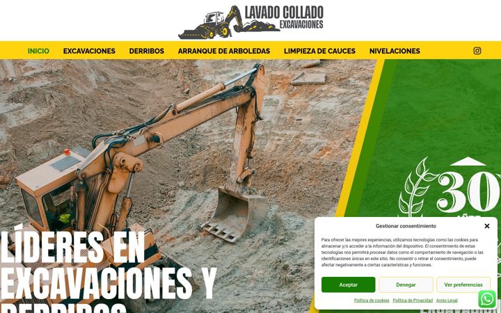 Screenshot of excavacioneslavado.com
