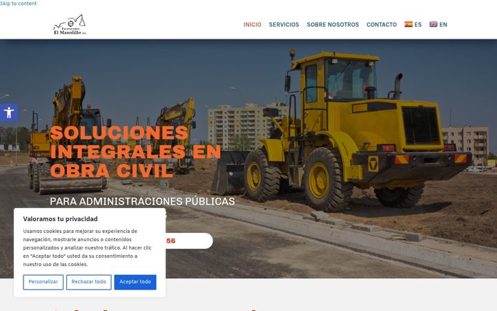 Screenshot του excavacionesmanolillo.es