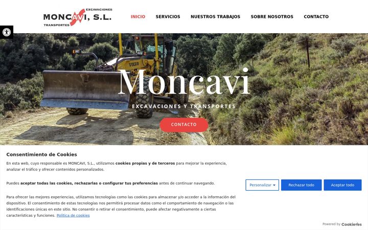 Screenshot of excavacionesmoncavi.es