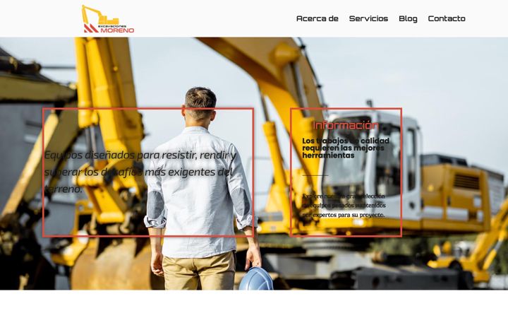 Screenshot of excavacionesmoreno.es