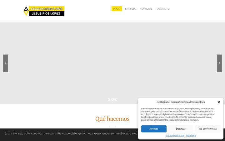 Screenshot of excavacionesrios.com
