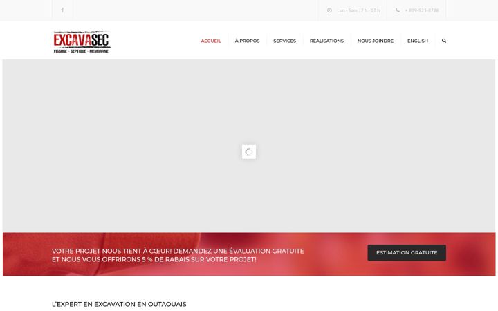 Screenshot of excavasec.ca