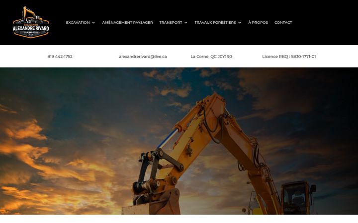 Screenshot of excavationalexandrerivard.ca