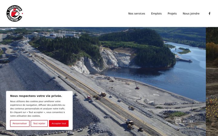 Screenshot of excavationchicoutimi.com