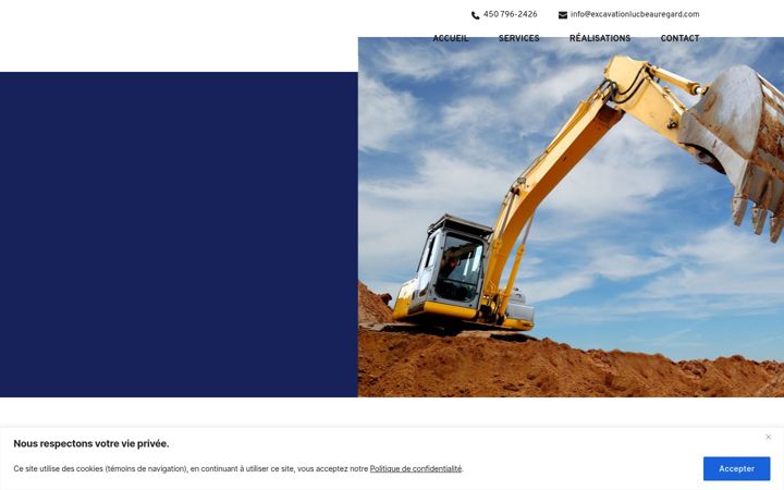Screenshot of excavationlucbeauregard.ca