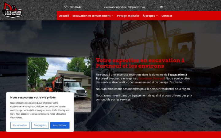 Képernyőkép: excavationportneuf.ca
