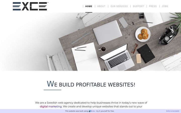 Screenshot of exce.se