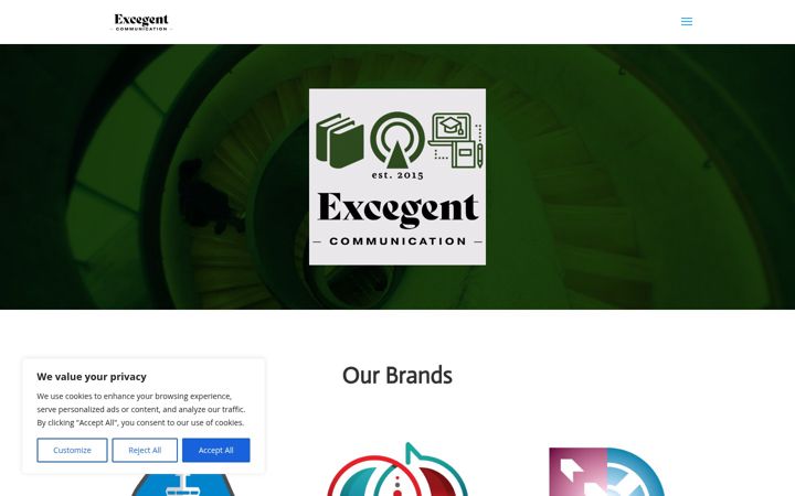 Screenshot of excegent.com