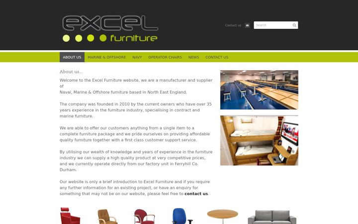 Screenshot του excel-furniture.co.uk