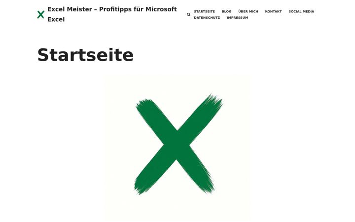 Snímek obrazovky excel-meister.de